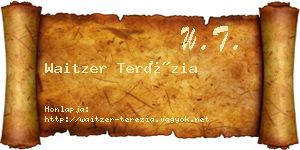 Waitzer Terézia névjegykártya